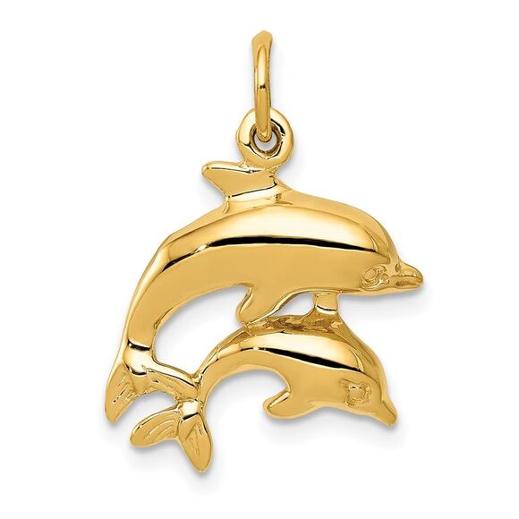 14k Yellow Gold Dolphin Charm,All Products : American Fashion Style Bags On Sale